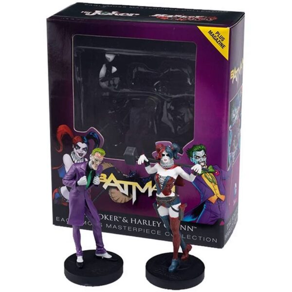 Box Set c/ 2 Estátuas / Bonecos: O Coringa - Arlequina - Batman - DC Comics - Eaglemoss