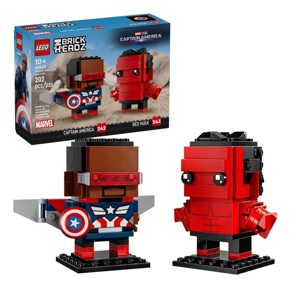 LEGO - Brick H'eadz - 202pçs - Marvel/Captain America & Red Hulk - 40668