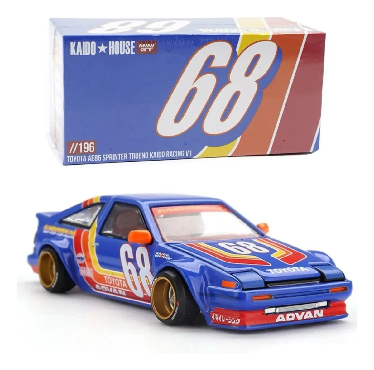 Mini GT - Kaido House - 68 - Toyota AE86 Sprinter Trueno Racing V1 - 196 Mini GT - Kaido House - 68 - Toyota AE86 Sprinter Trueno Racing V1 - 196