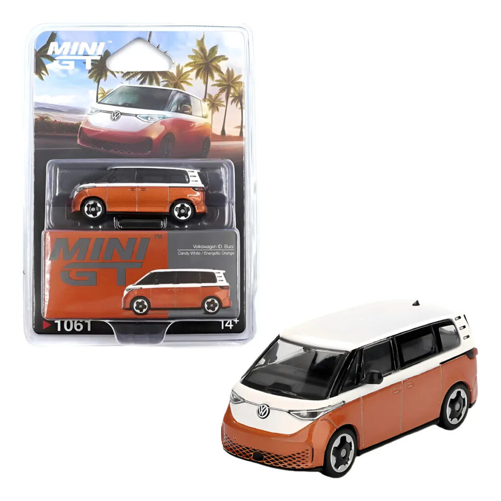 Mini GT - TM - Candy White/ Energetic Orange - Volkswagen ID Buzz - 1061